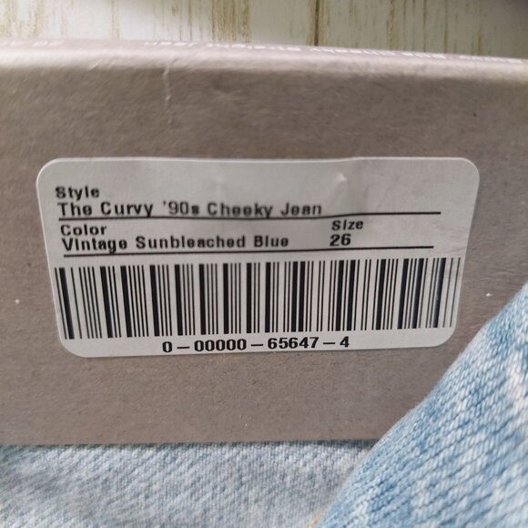 Everlane Women's Curvy 90s Cheeky Straight Jean Vintage Sunbleached Blue Size 26 - Picture 4 of 12